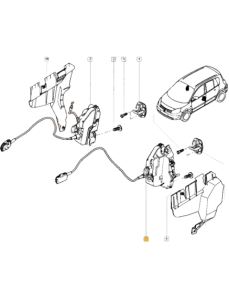 Deurslotmechanisme Links Voor Renault Scenic II 8200119122
