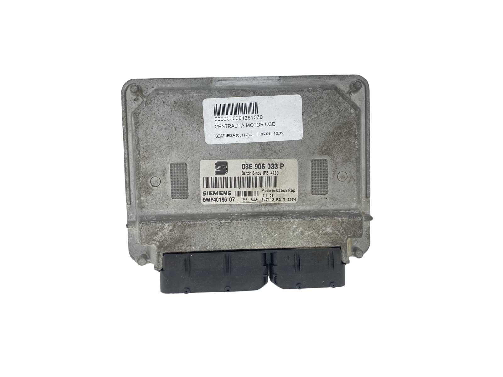 Regeleenheid 03E906033P 5WP40196 07 Seat Siemens 60481 main product photo