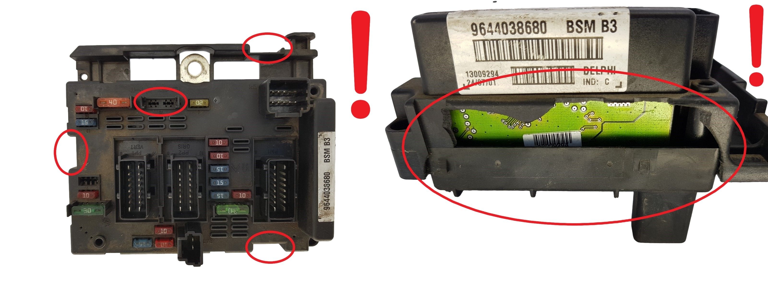 Regeleenheid BSM B3 9644038680 PSA Delphi 1503 main product photo