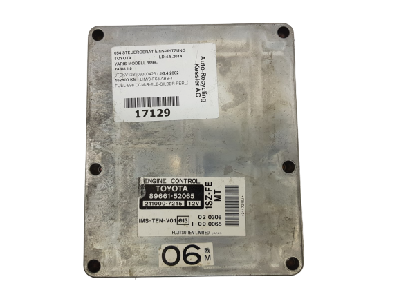 Regeleenheid Toyota 89661-52065 211000-7215 Fujitsu main product photo