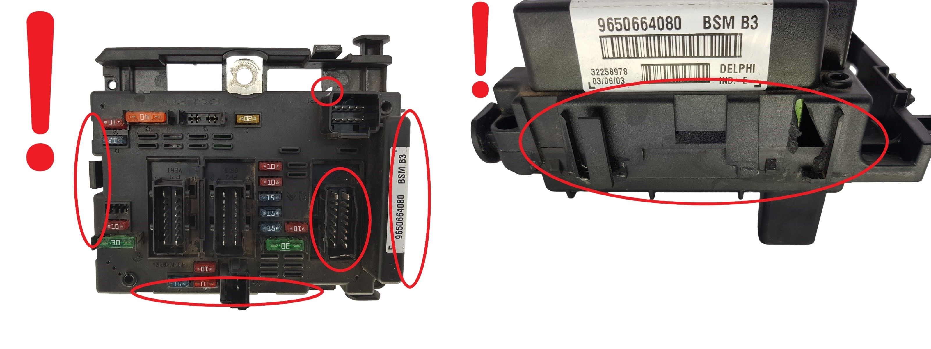 Regeleenheid BSM B3 9650664080 PSA Delphi 1360 main product photo