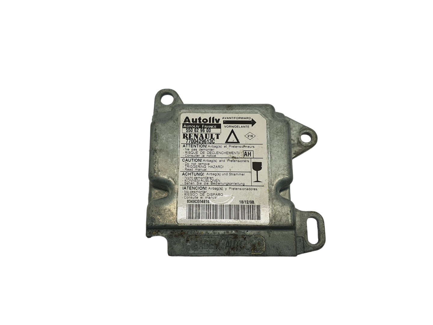 Controle-eenheid module 7700429613C 550629600 Renault Autoliv main product photo