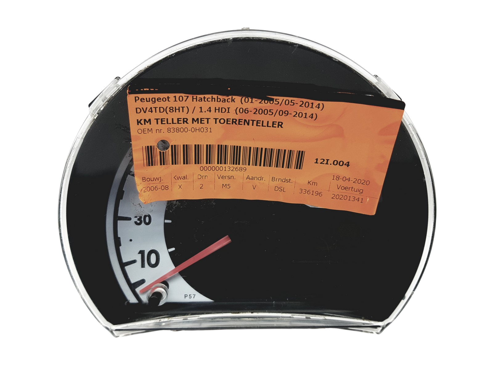 Snelheidsmeter 107 C1 Aygo 83800-0H031 Toyota PSA 53555 main product photo