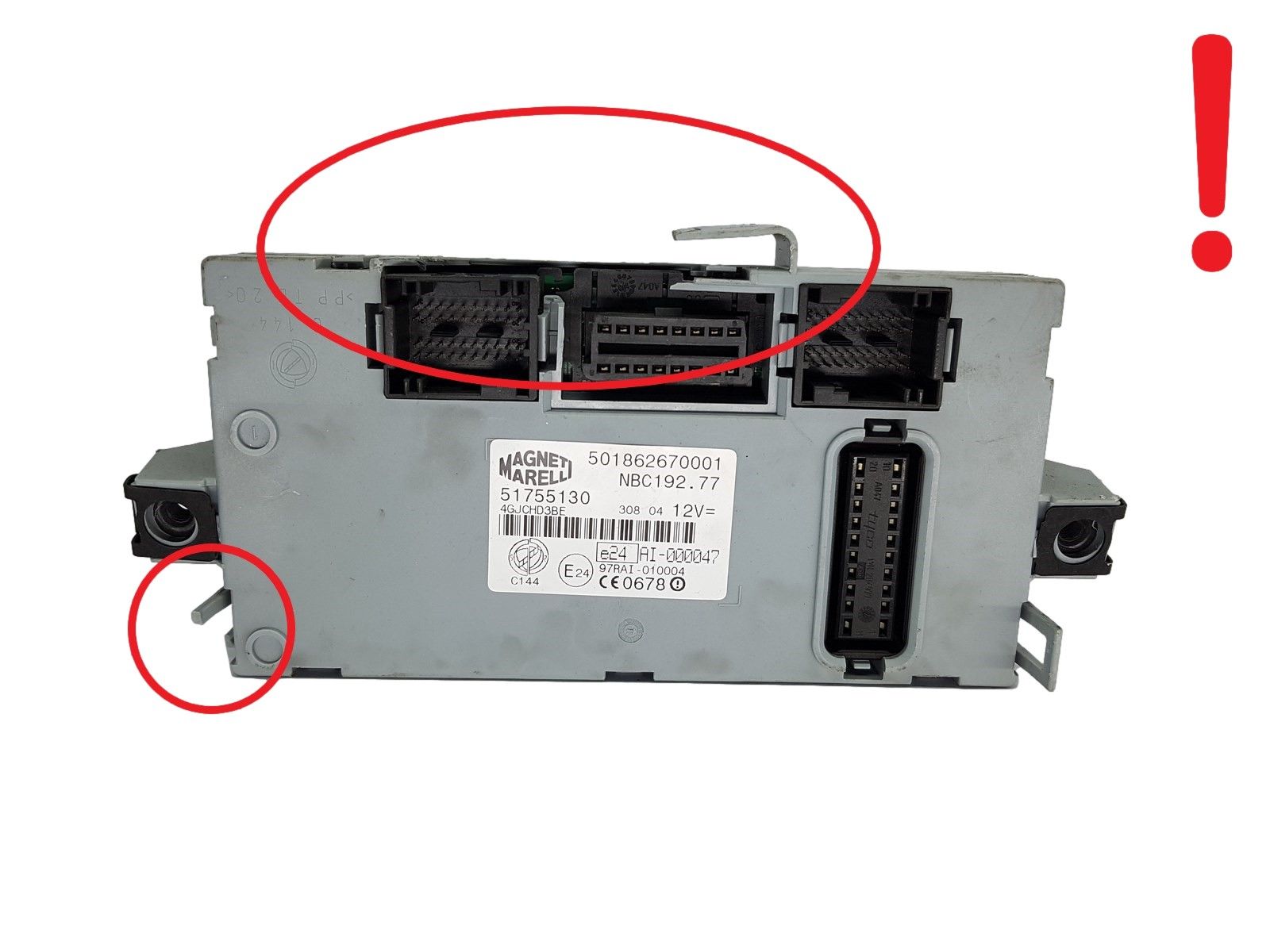 Regeleenheid BSI Fiat 51755130 501862670003 NBC192.77 Magneti Marelli 20886 main product photo