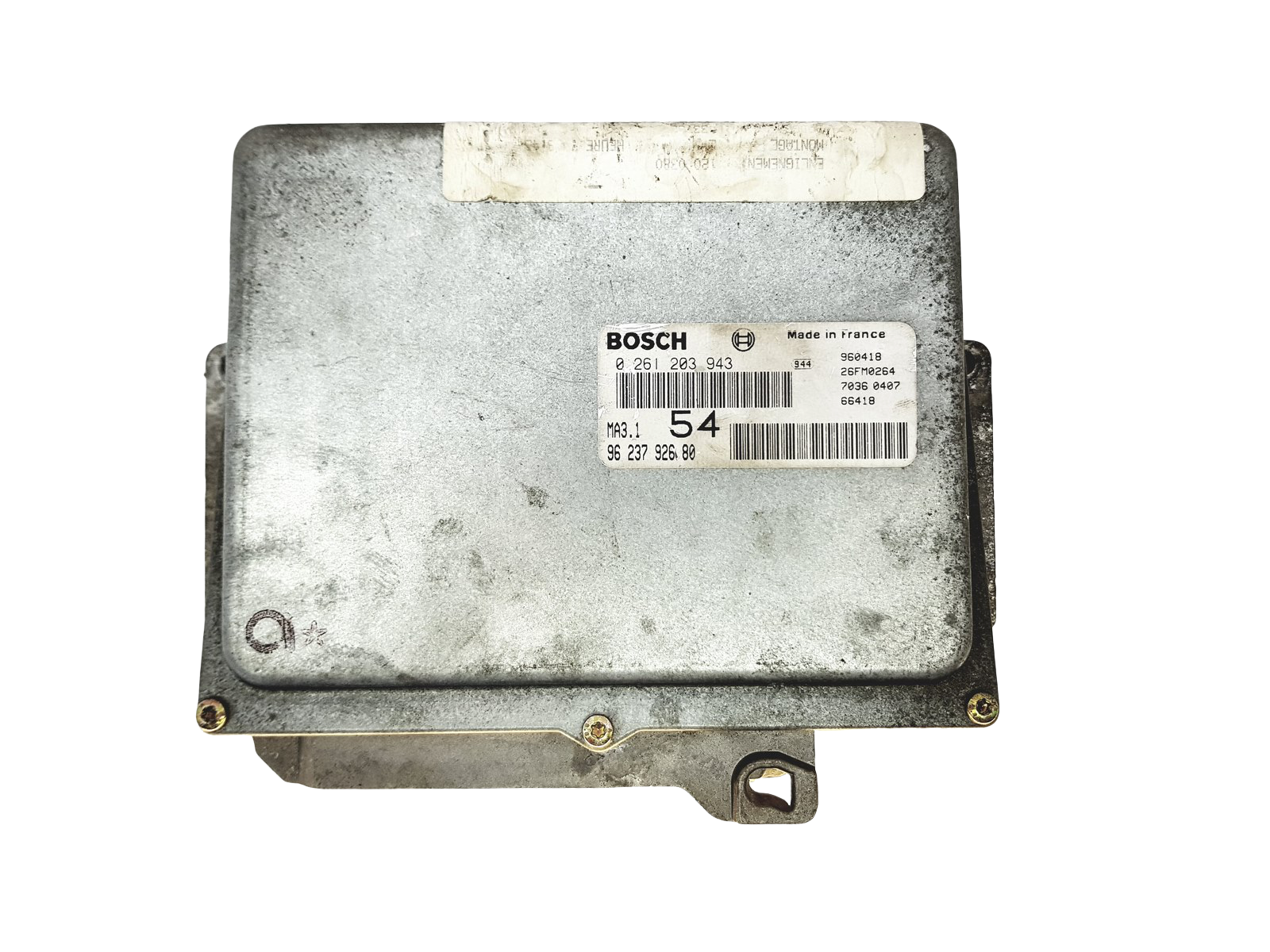 Regeleenheid 0261203943 9623792680 26FM0264 MA3.1 PSA Bosch 22242 main product photo