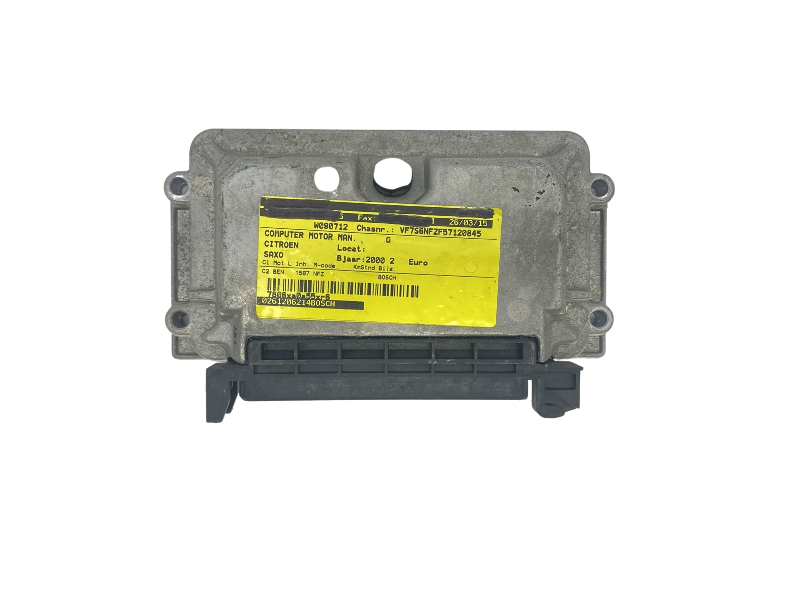 Regeleenheid 0261206214 9632693880 26FM0657 PSA Bosch 57108 main product photo